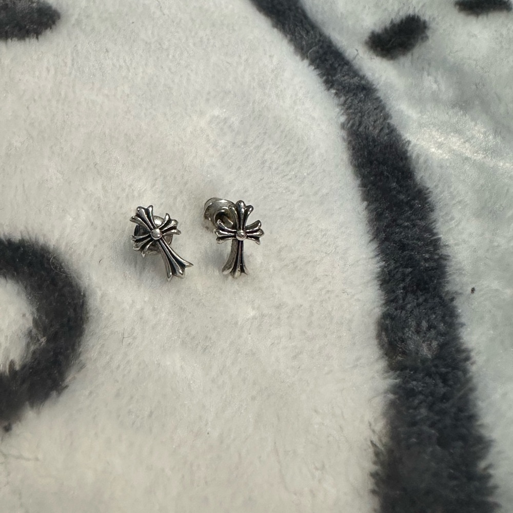 CH inspired Silver Cross Earrings